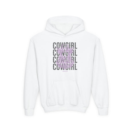 Girls Lavender Cowgirl Hooded Sweatshirt