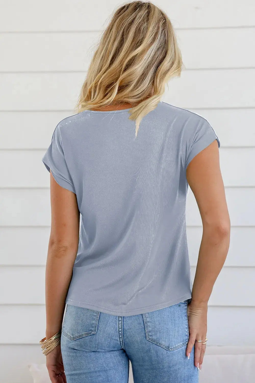 Women's T-Shirt Women's Tee - Cowl Neck Short Sleeve - Casual Basic Top
