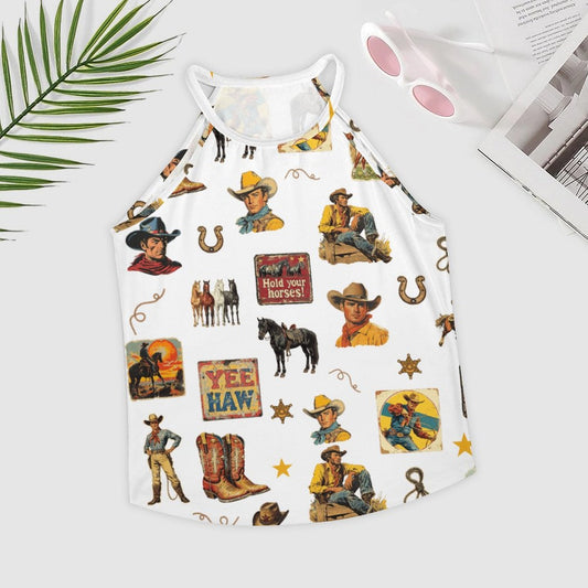 Baha Ranch Vintage Cowboy Collage Western Tank Top