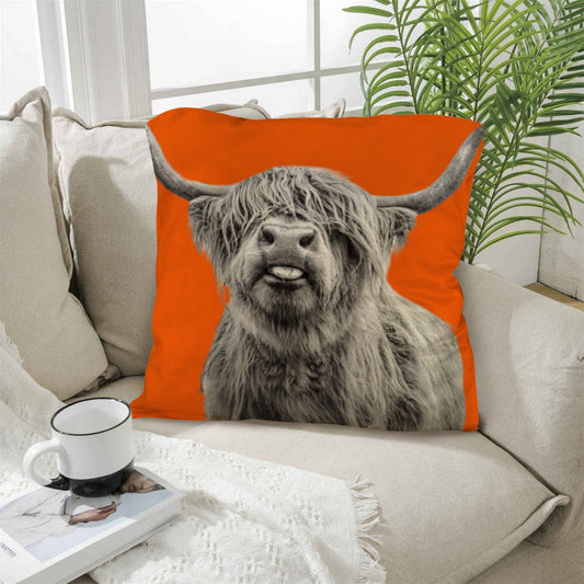 Baha Ranch Silly HIghland Throw Pillow Case Made in America