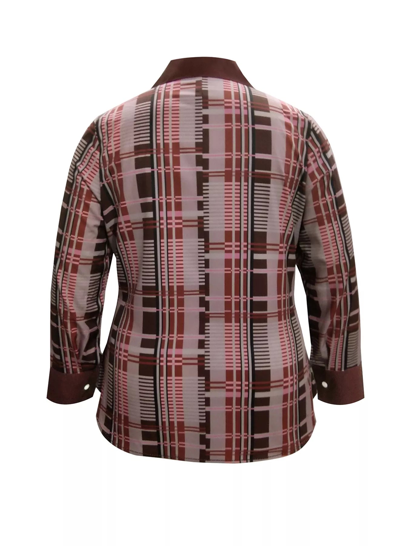 Plus Size Plaid Button-Down Shirt