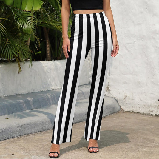 Baha Ranch Beetlejuice Striped Flare Pants