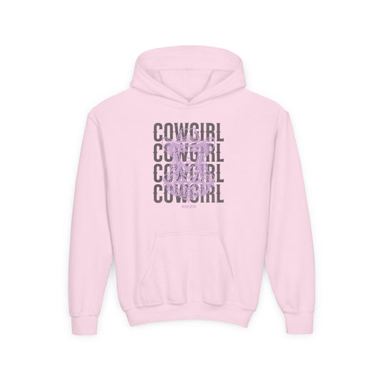 Girls Lavender Cowgirl Hooded Sweatshirt