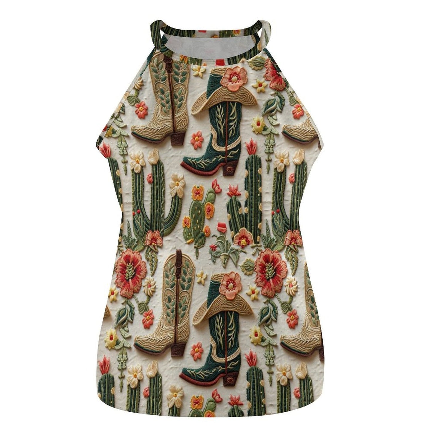 Baha Ranch Cactus Boots Tank Top