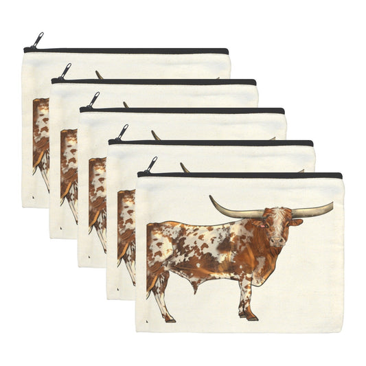 Baha Ranch Longhorn Cosmetic Bag Pack of 5 Made in America