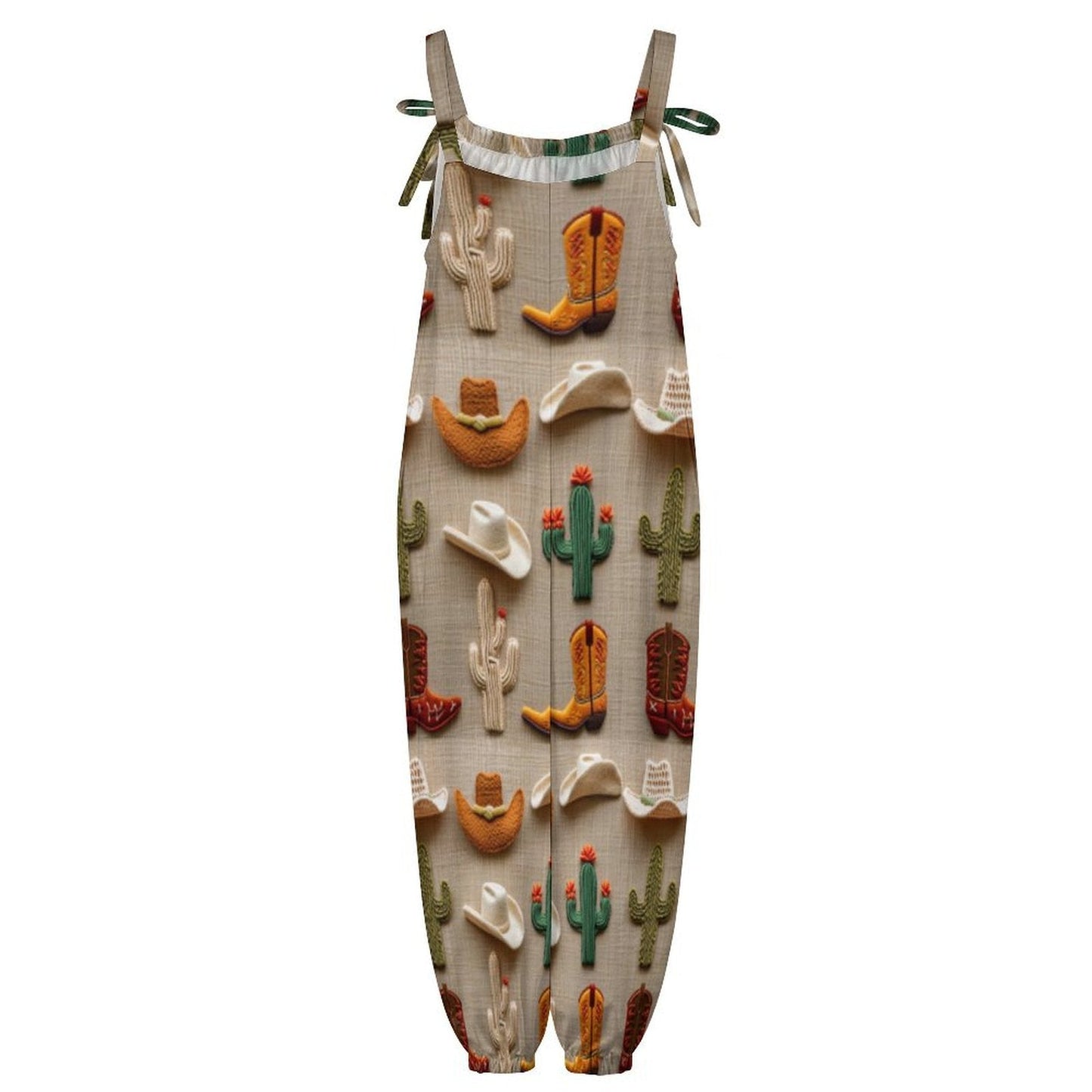Baha Ranch Cactus Boots Hat Western Overalls Jumpsuit