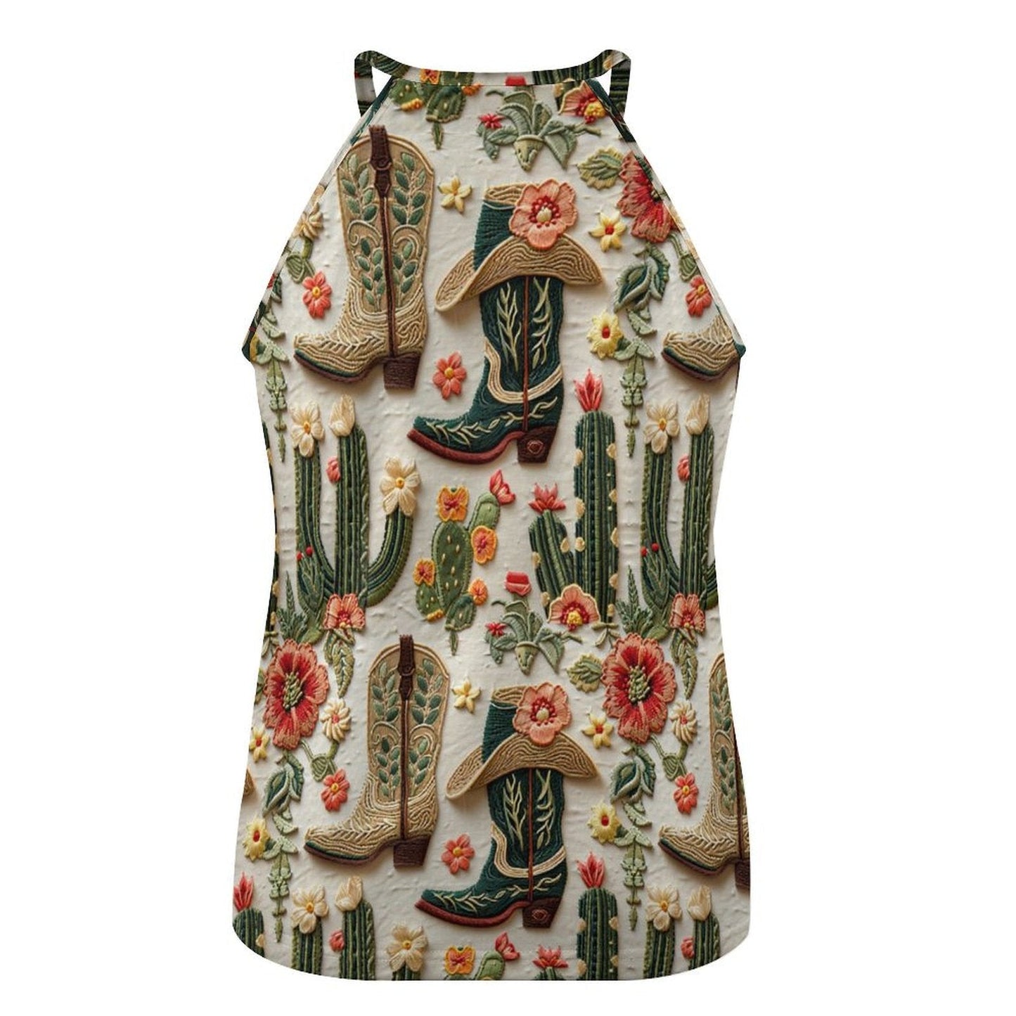 Baha Ranch Cactus Boots Tank Top