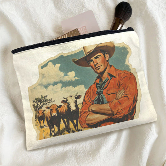 Baha Ranch Cowboy Cattle Rancher pack of 5 Cosmetic Bags Made in America
