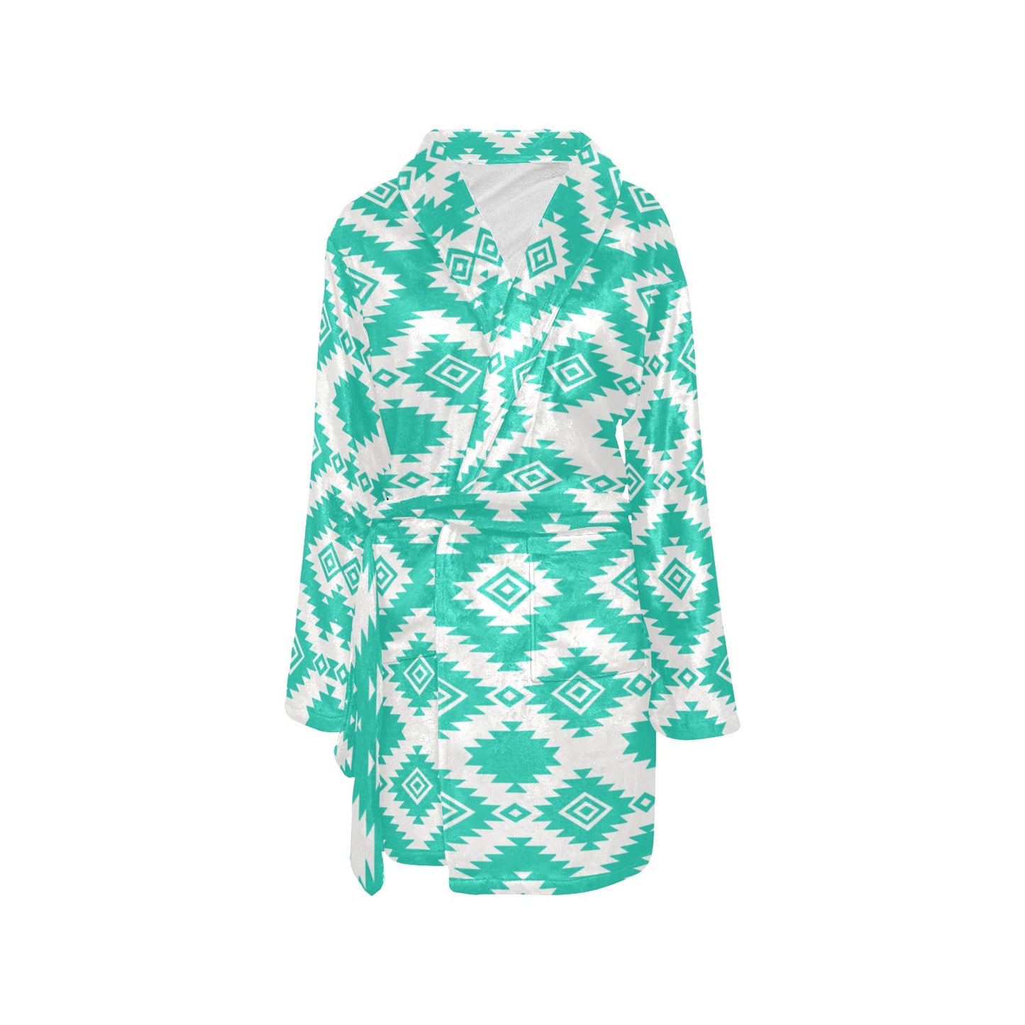 Baha Ranch Turquoise Aztec Women's Western Bath Robe