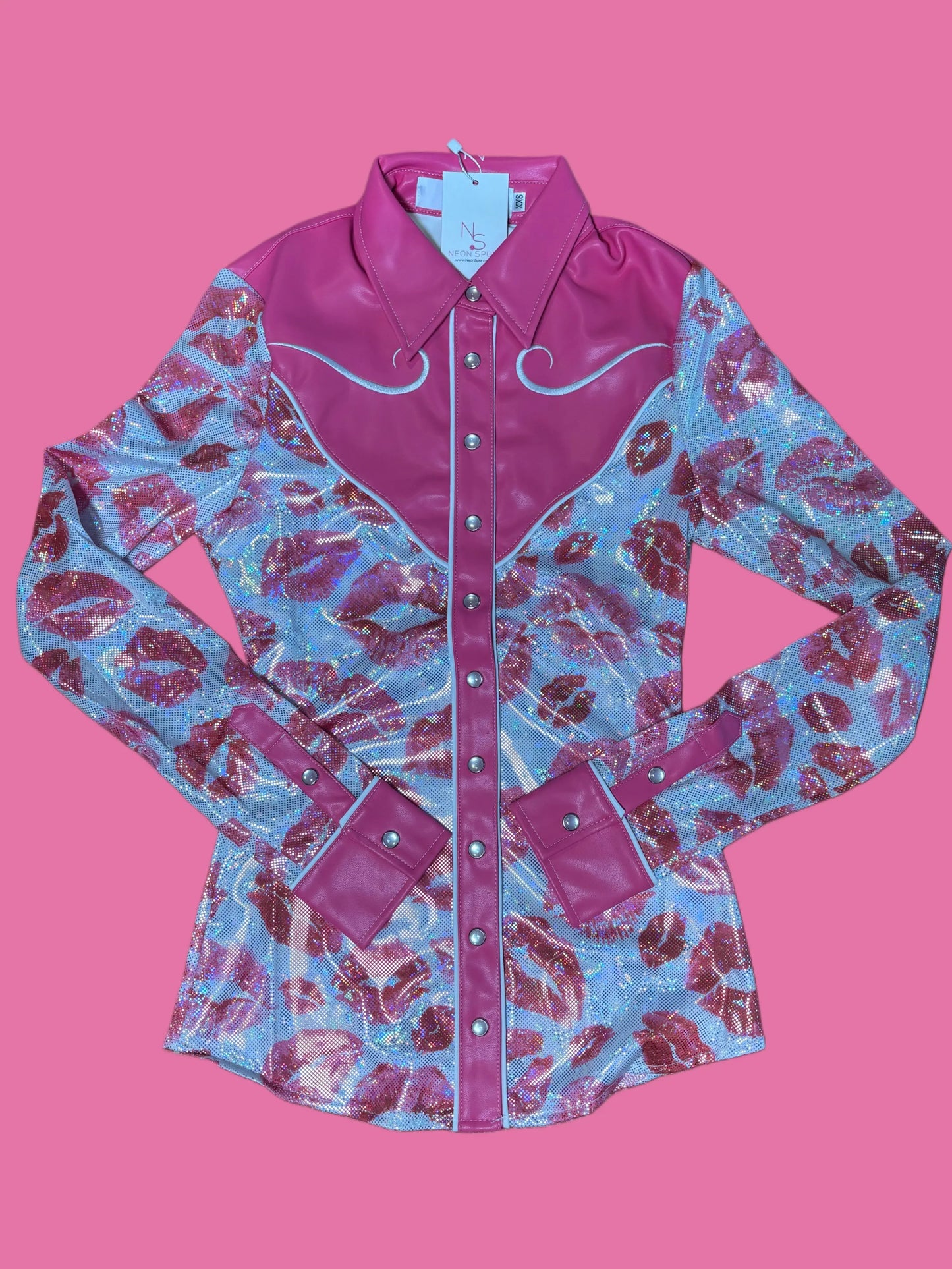 Girls Smooch & Spur Western Pearl Snap Rodeo Shirt