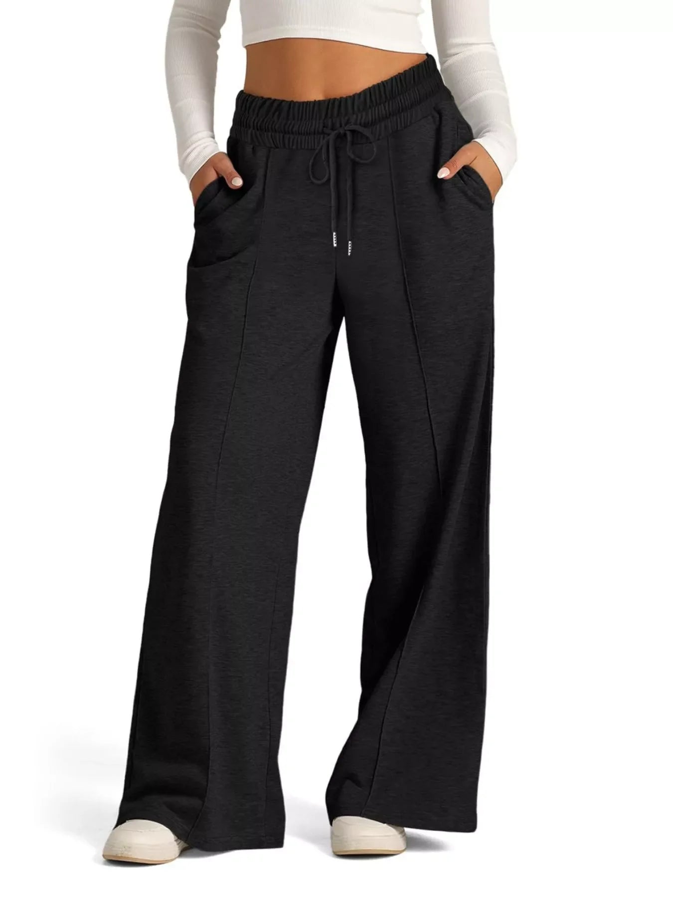 Wide Leg Drawstring Pants