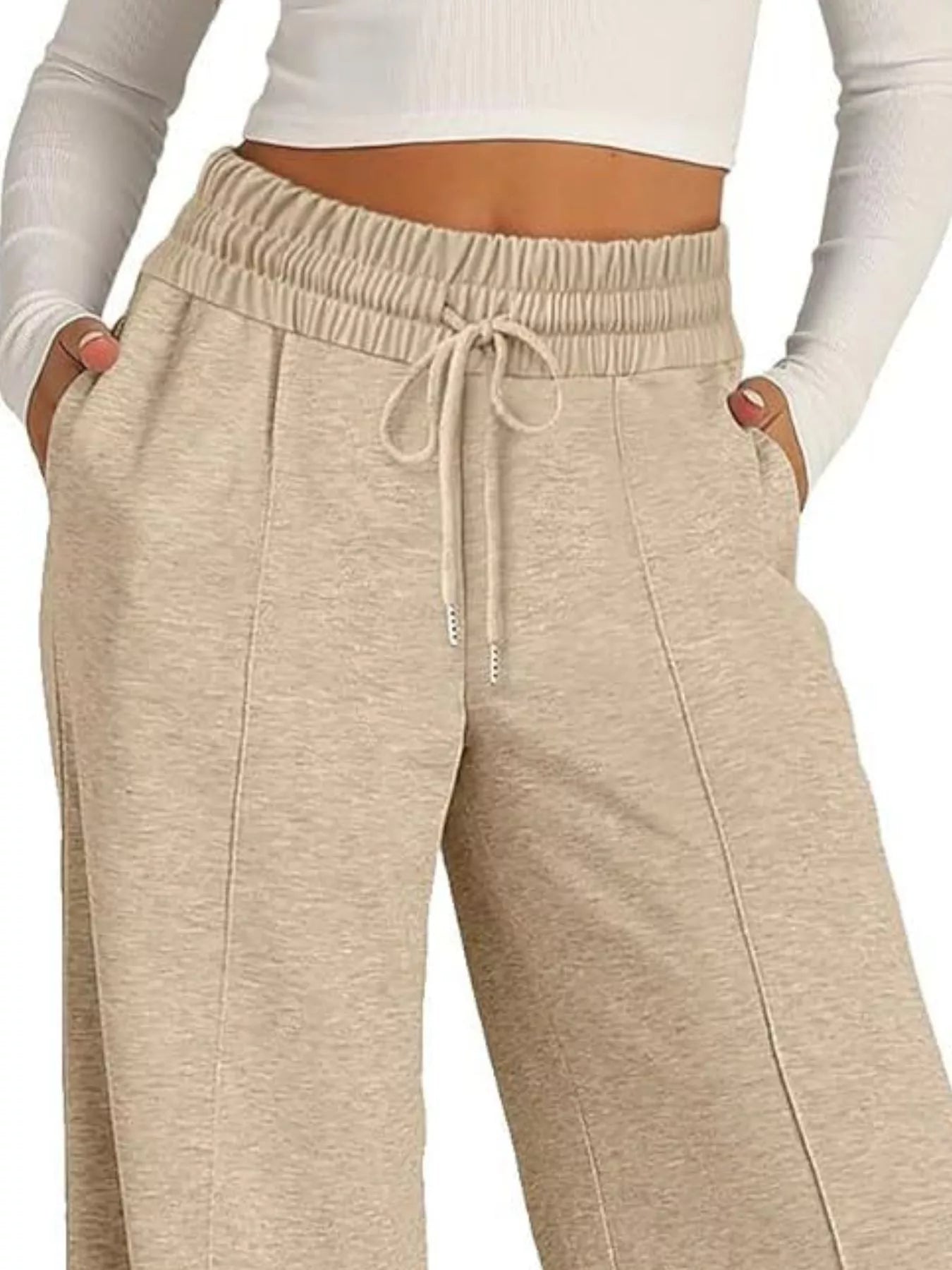 Wide Leg Drawstring Pants