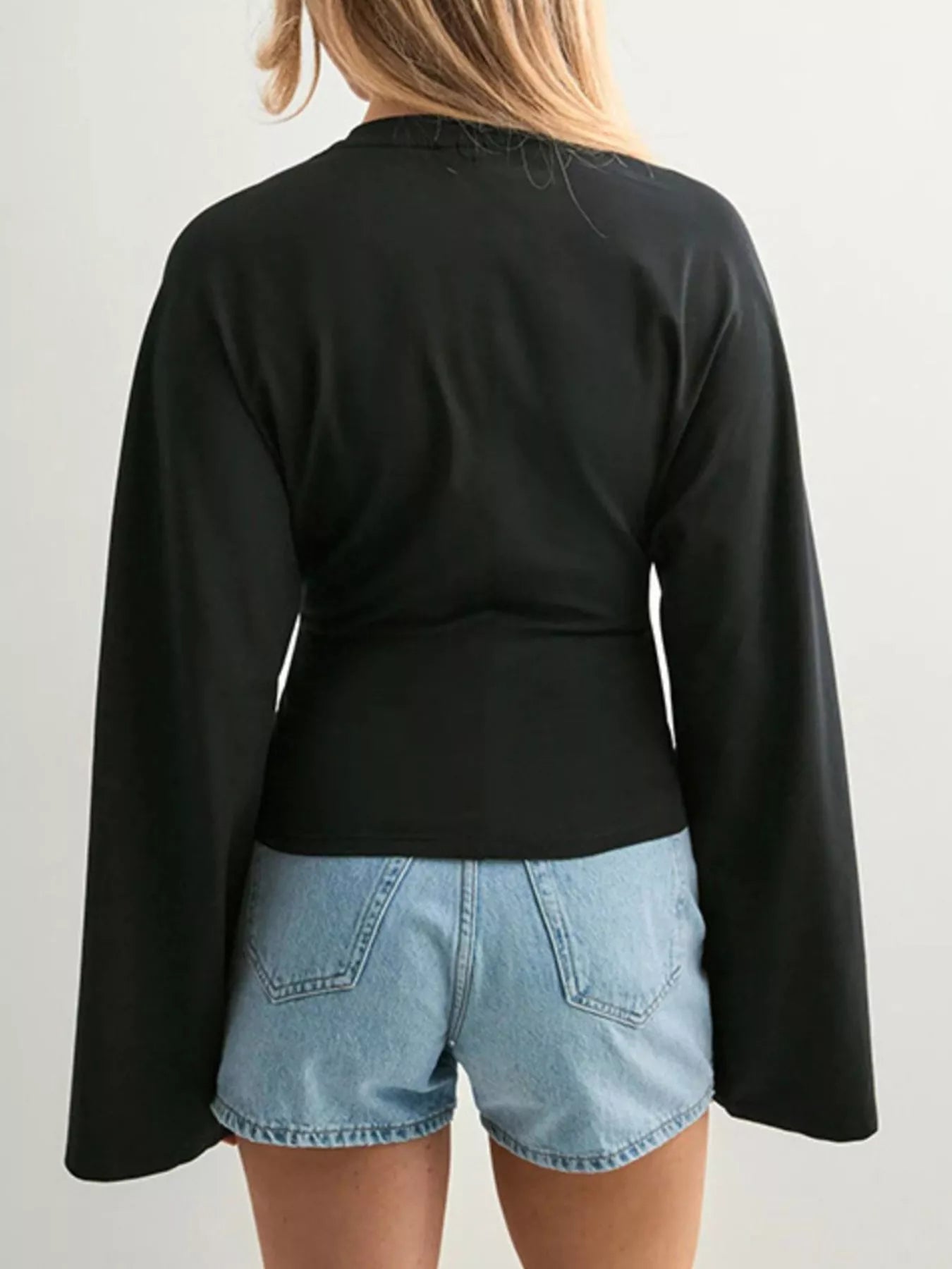 Full Size Long Sleeve Fitted T-Shirt Plus Size