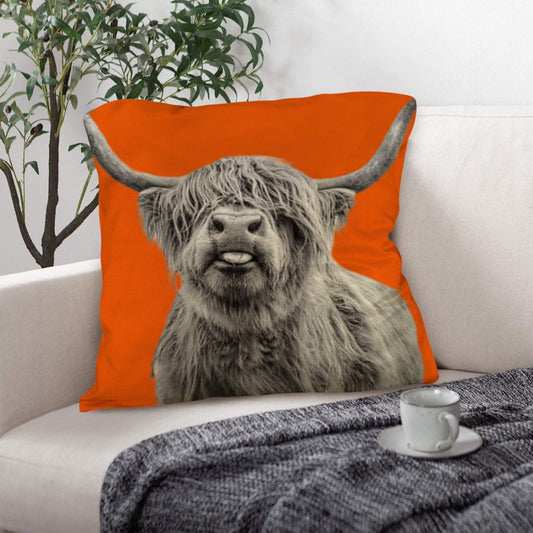 Baha Ranch Silly HIghland Throw Pillow Case Made in America