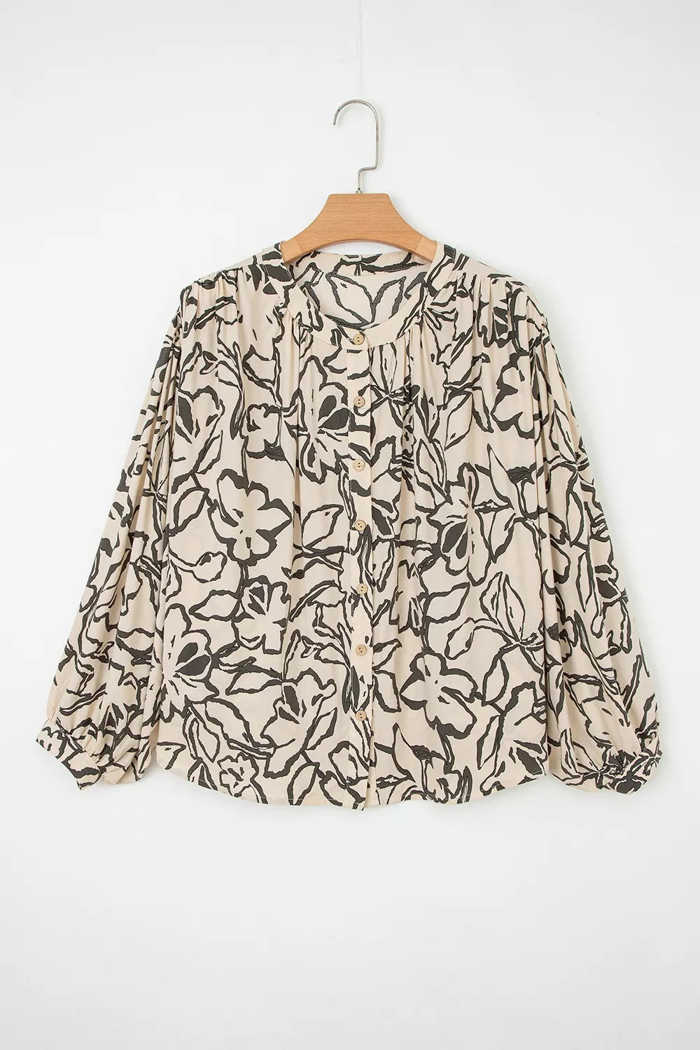Floral Print Button-Down Shirt