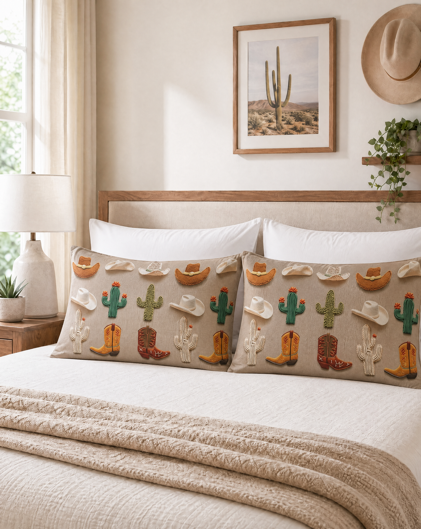 Baha Ranch Western Cactus Pillow Case Made in America