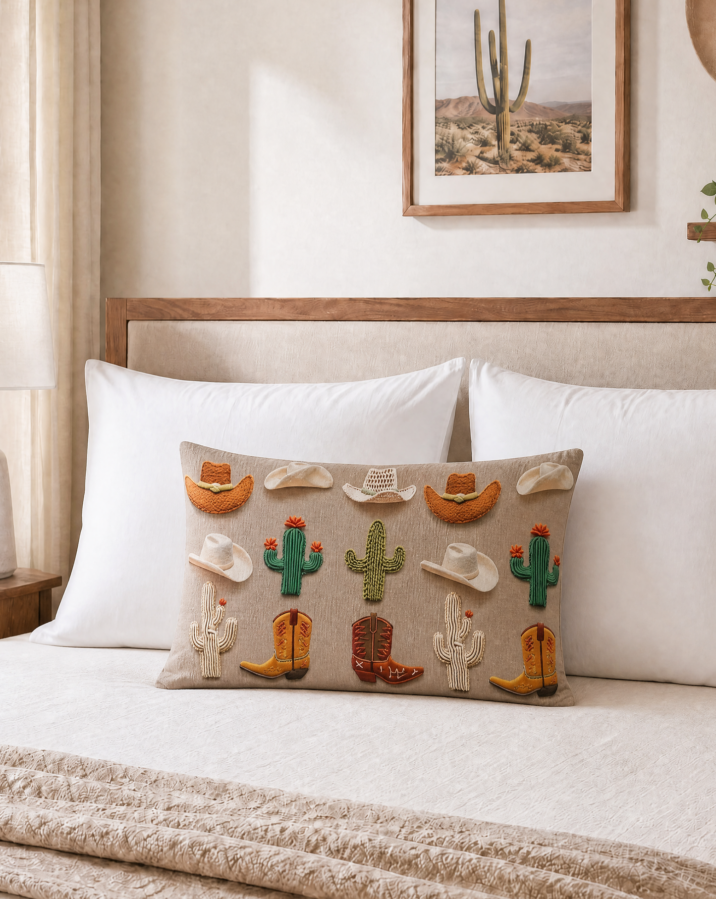 Baha Ranch Western Cactus Pillow Case Made in America
