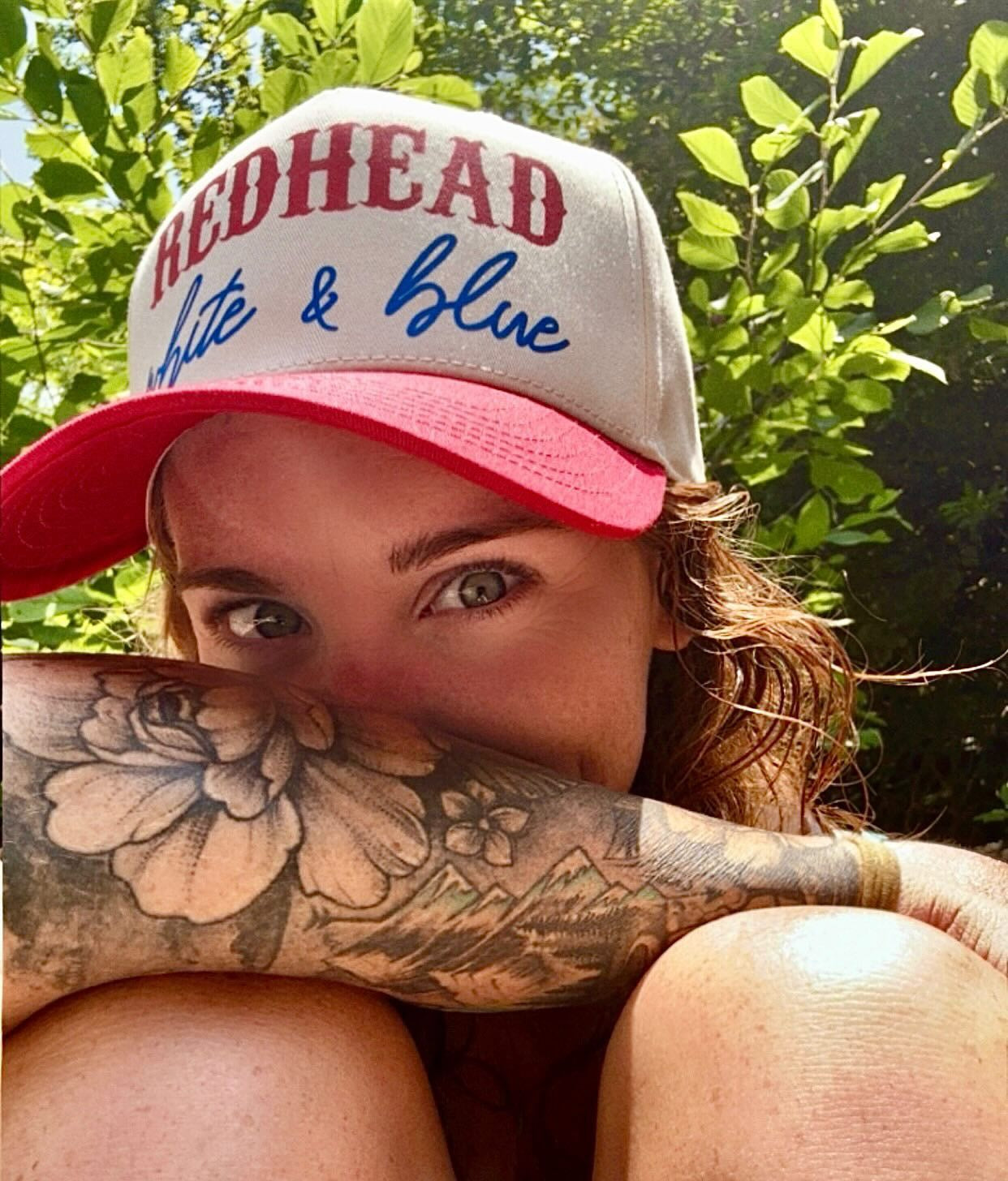 Red, White and Hair Color Snapback