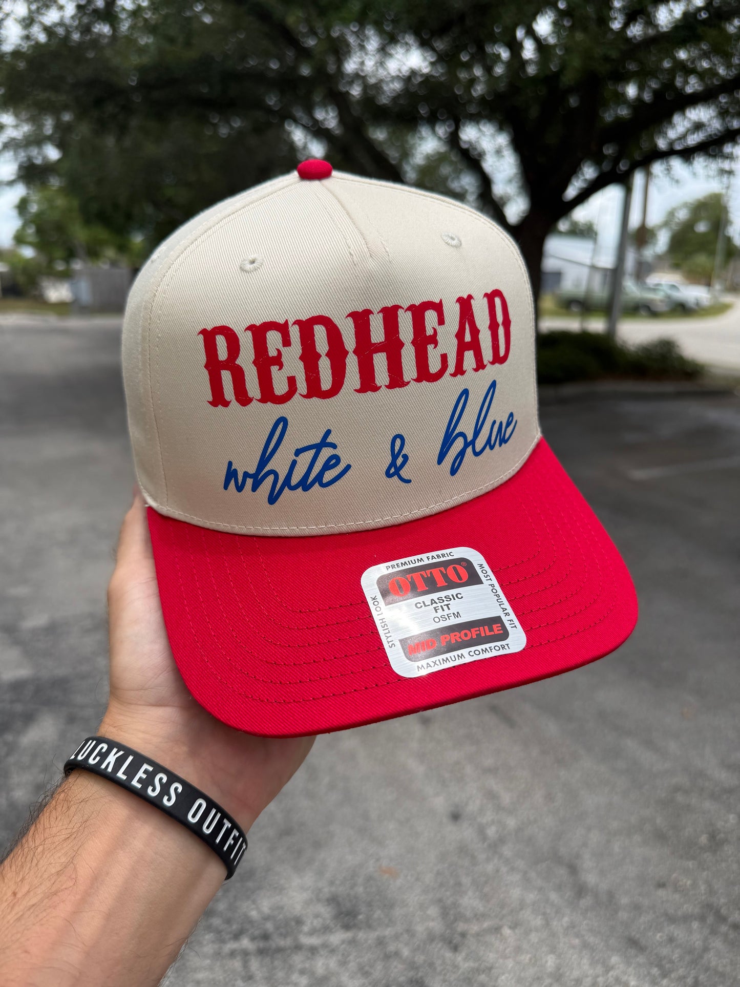 Red, White and Hair Color Snapback