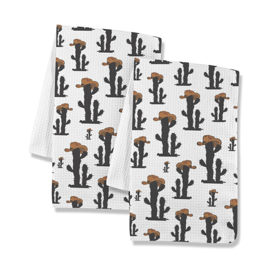 Baha Ranch Cowboy Cactus Set of 2 Kitchen Dish Towels Made in America