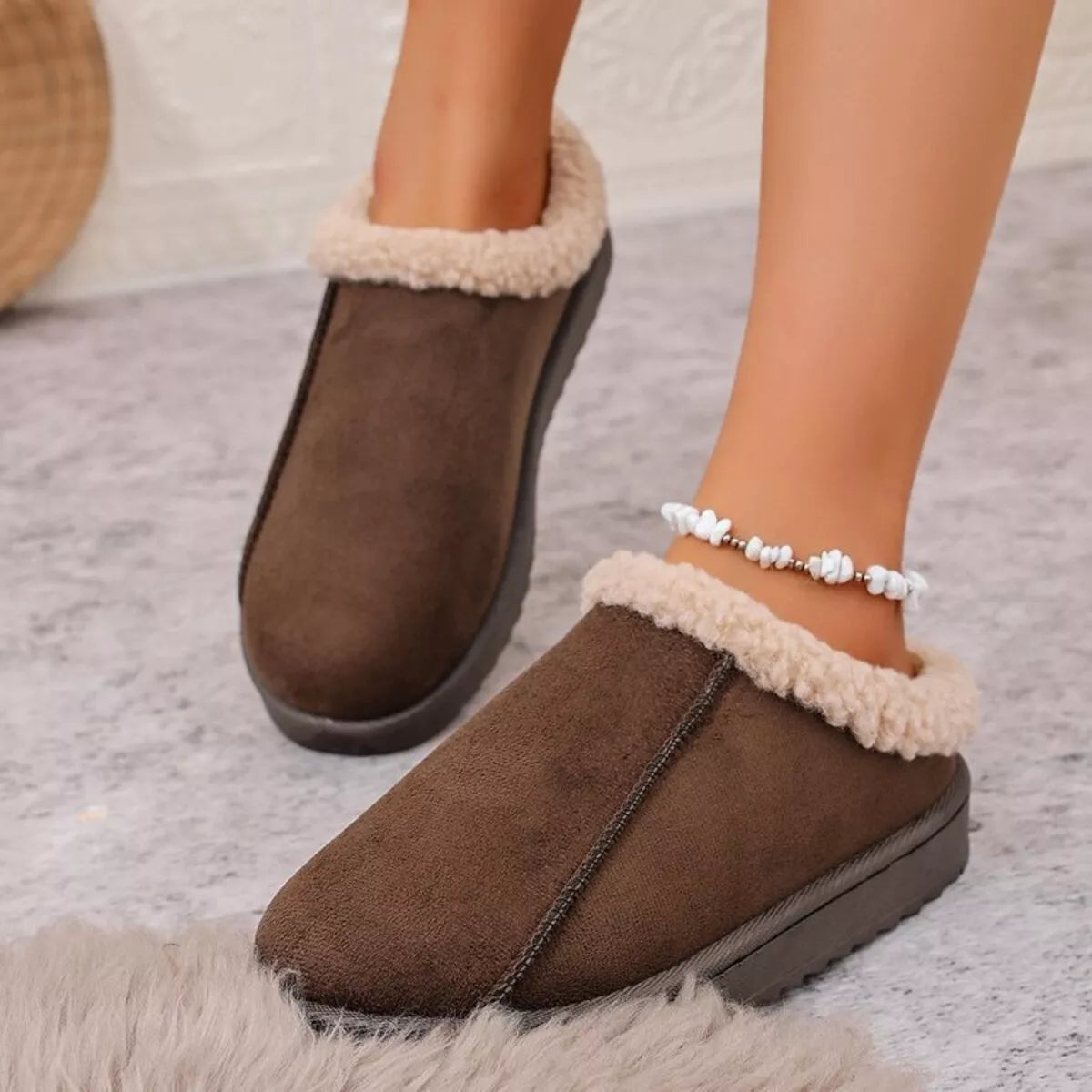 Cozy Plush Lined Clog Slippers