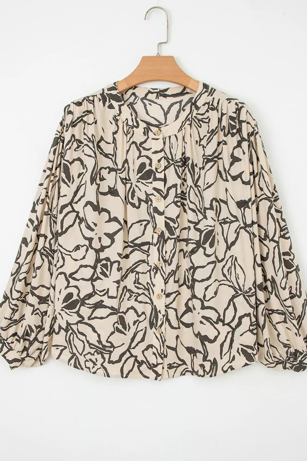 Floral Print Button-Down Shirt