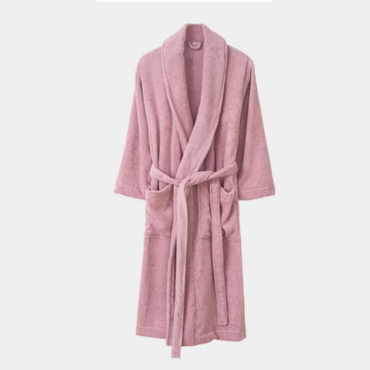 Classic Ultra-Soft Absorbent Cotton Bathrobe / Pink