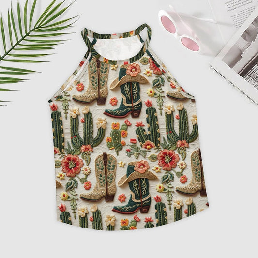 Baha Ranch Cactus Boots Tank Top