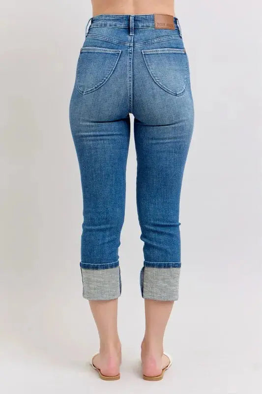 Women's Plus Size Capris Jeans - Plus Size Stretch - Skinny Capris