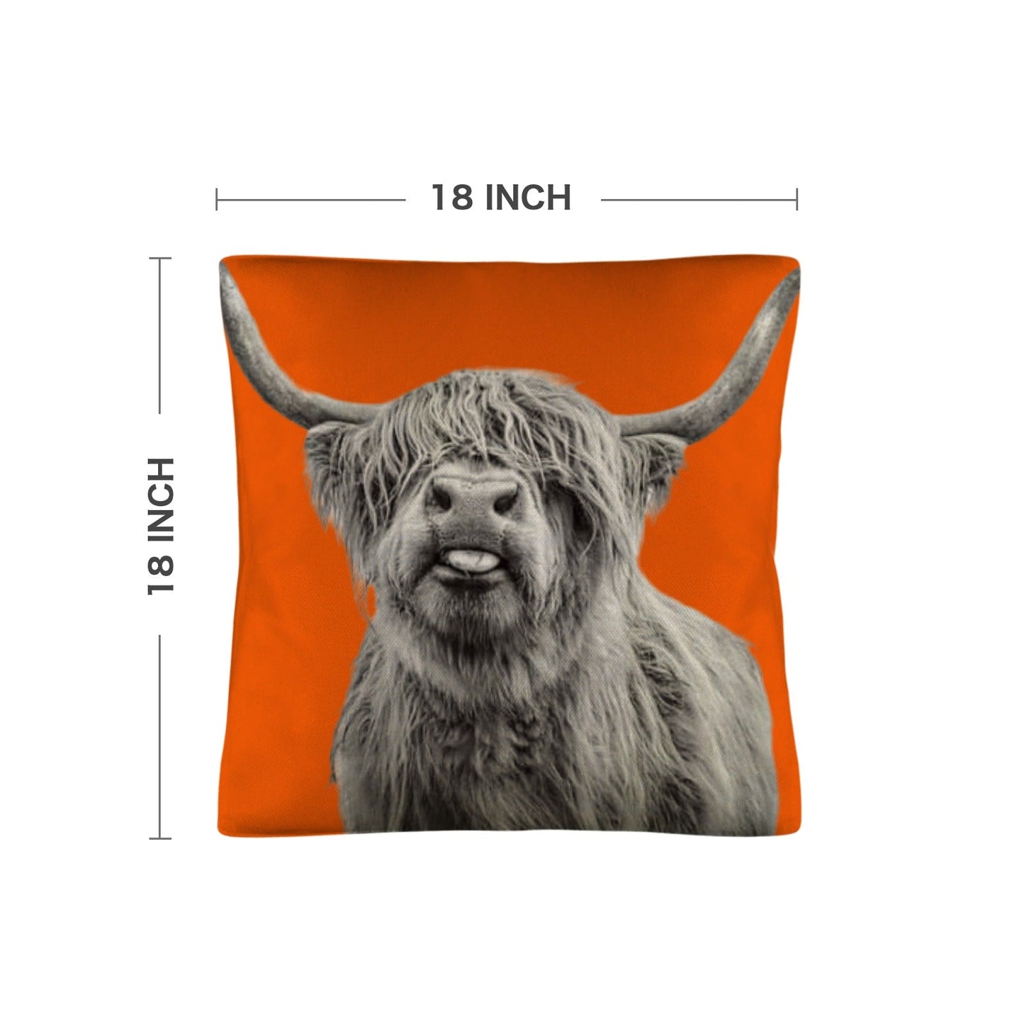 Baha Ranch Silly HIghland Throw Pillow Case Made in America