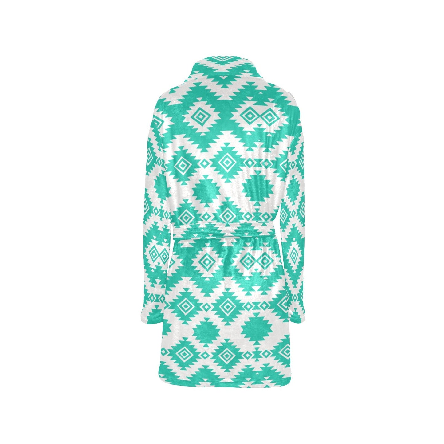 Baha Ranch Turquoise Aztec Women's Western Bath Robe