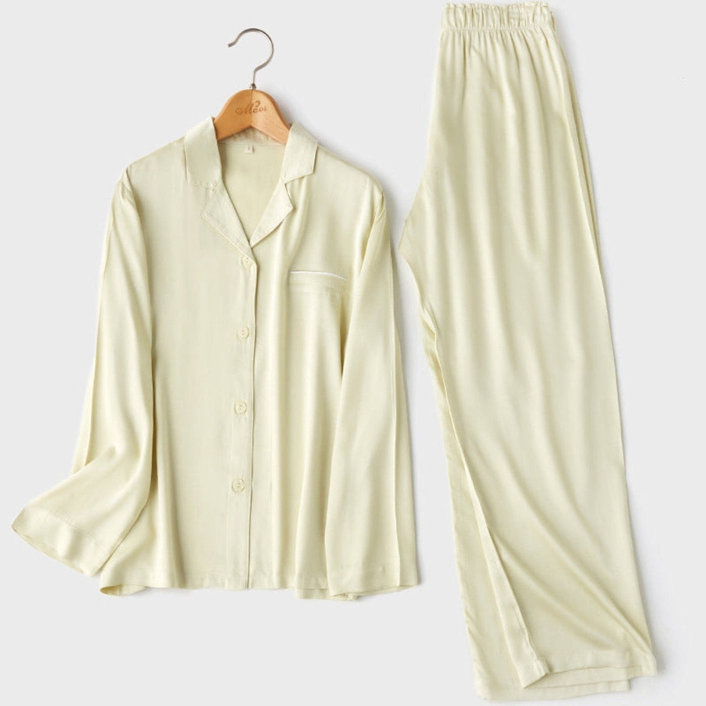 Silky Classic Morandi Silky Pajama Set / Blue